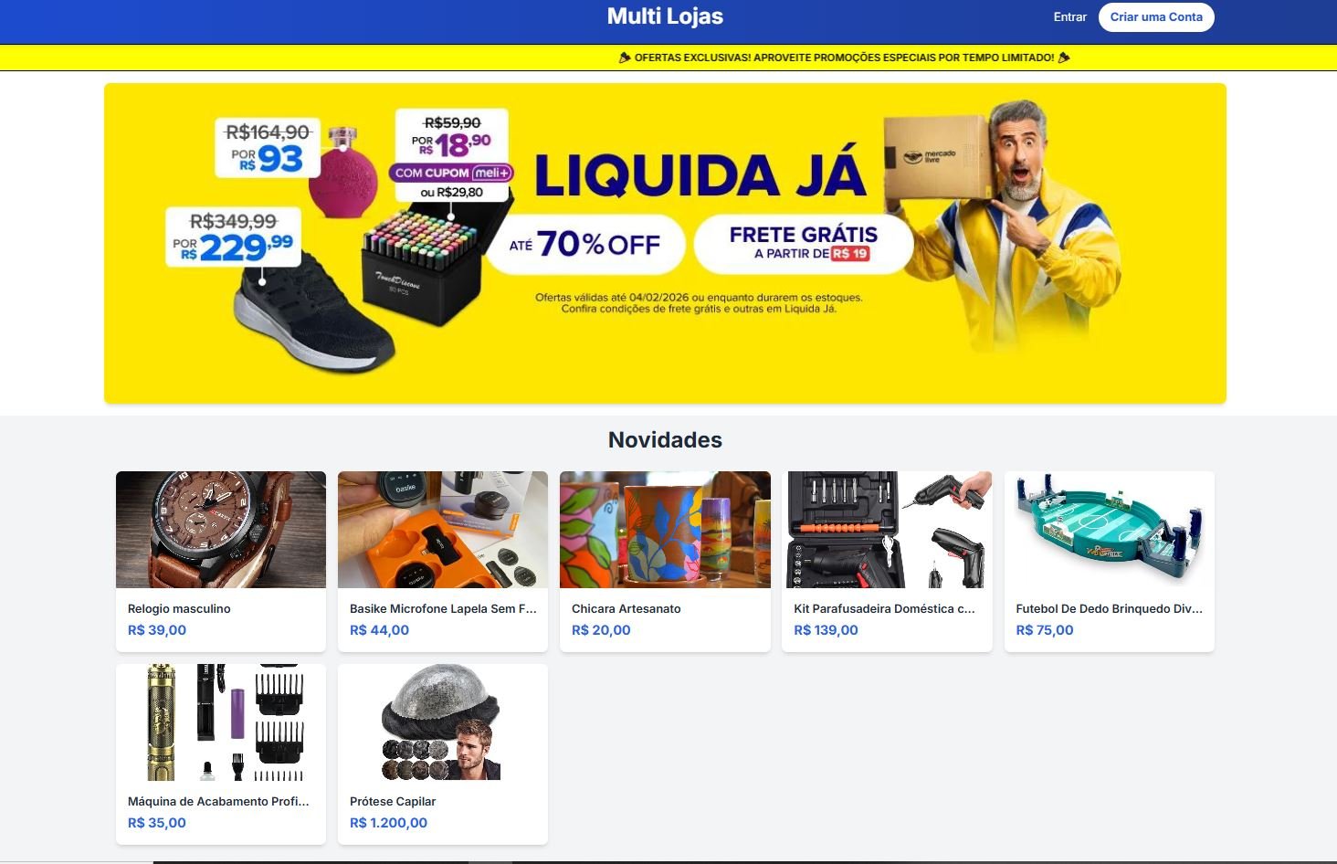 Capa do produto Multi Lojas Tipo Shoppee